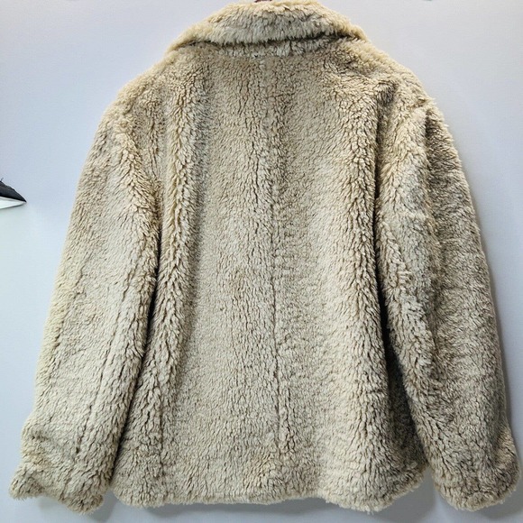 VINCE‎ Women's Textured Faux Fur Jacket Size Medium NEW - Picture 7 of 10